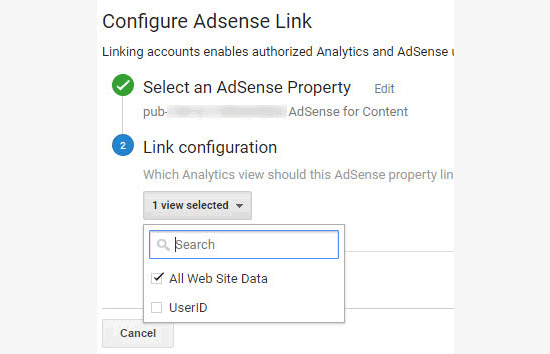 selezionare-vista-google-analytics-da-collegare-ad-adsense