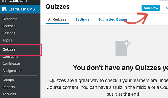 Add Quizzes 1