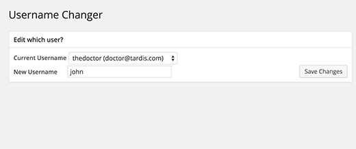 Wp Username Changer