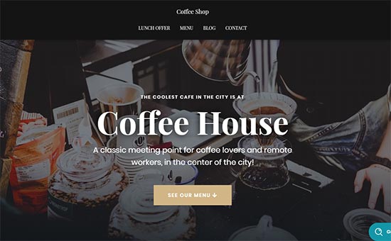 Hestia Pro Coffee Theme