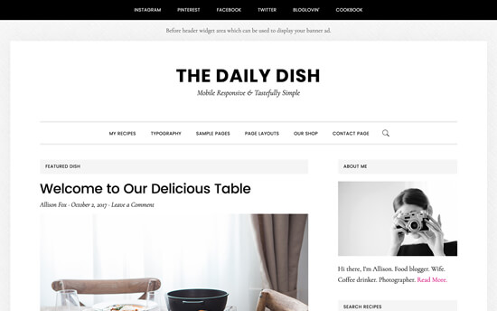 Daily Dish Theme