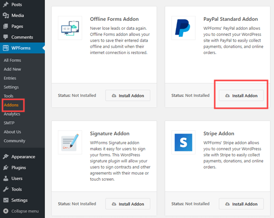 Wpforms Addons Paypal