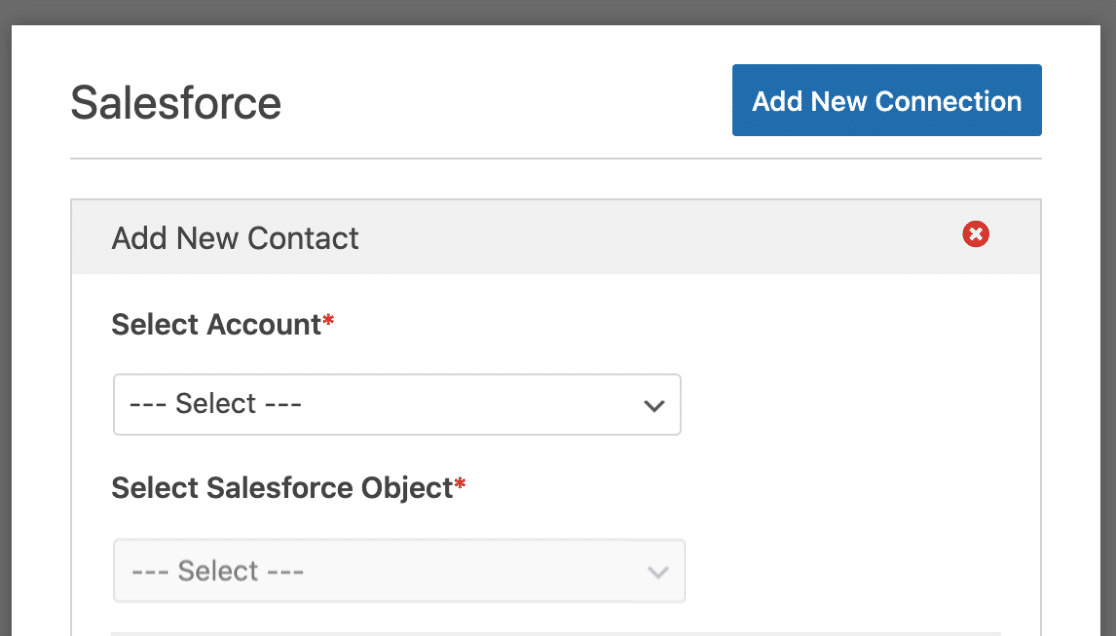 New Salesforce Connection 1