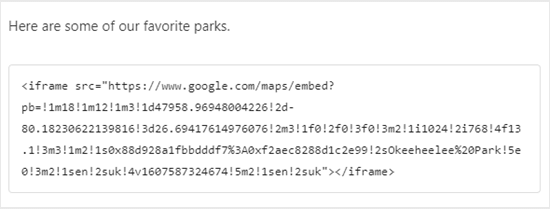 Iframe Html Google Map Url