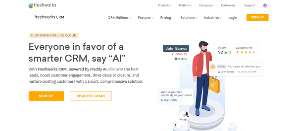 FreshworksCRM Website