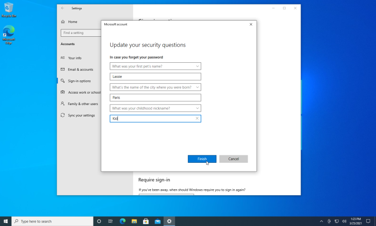 Impostare Risposte Di Sicurezza Per Recuperare Password In Windows 10