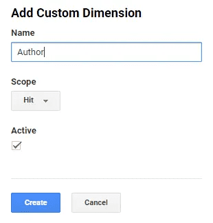 Create Custom Dimension