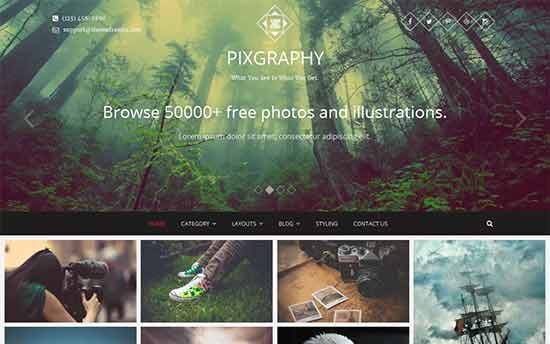 Pixgraphy Portfolio Theme